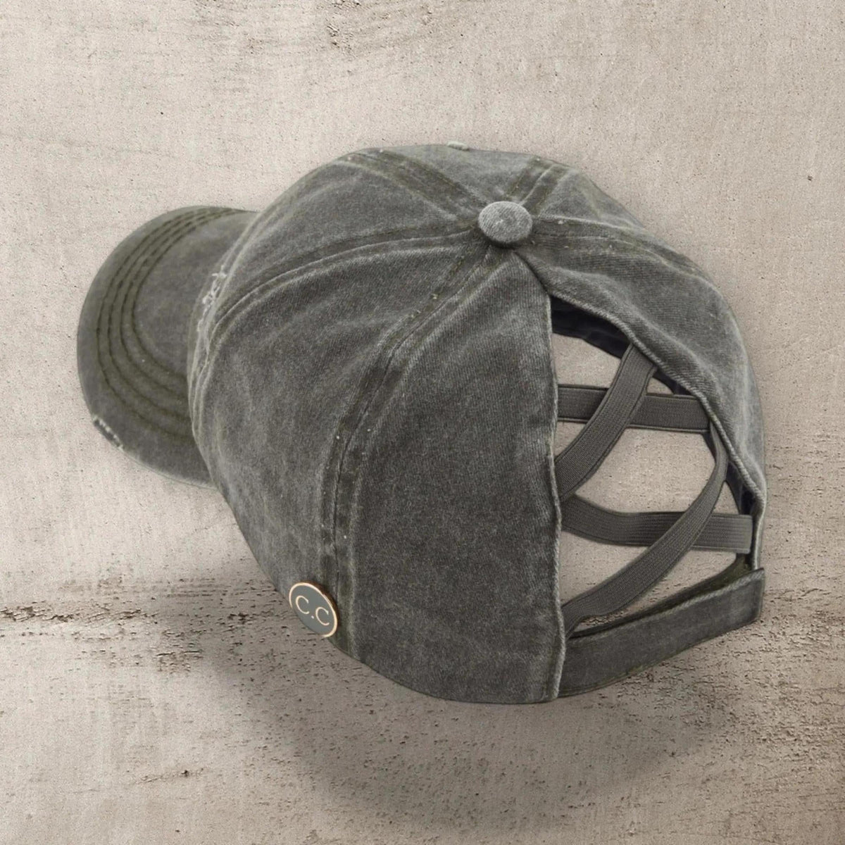 CC Cotton Hats Criss Cross Style Women Cap for Ponytails - Mask Glasses Compatible - Truly Contagious