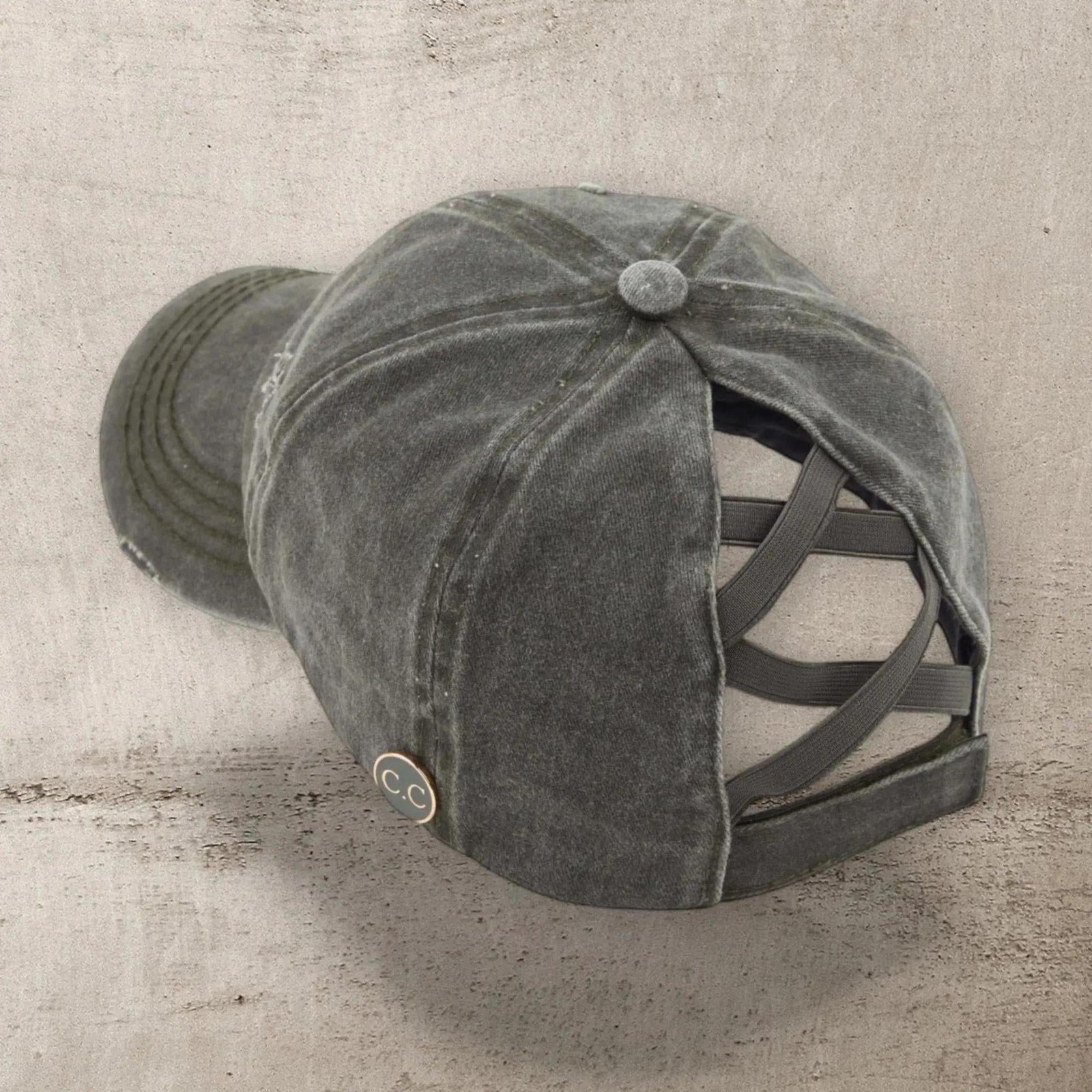CC Cotton Hats Criss Cross Style Women Cap for Ponytails - Mask Glasses Compatible - Truly Contagious