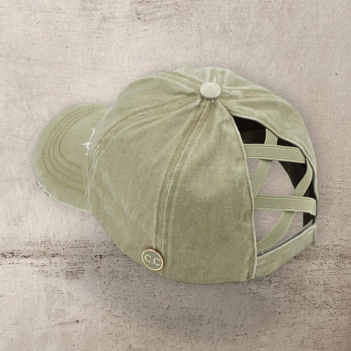 CC Cotton Hats Criss Cross Style Women Cap for Ponytails - Mask Glasses Compatible - Truly Contagious