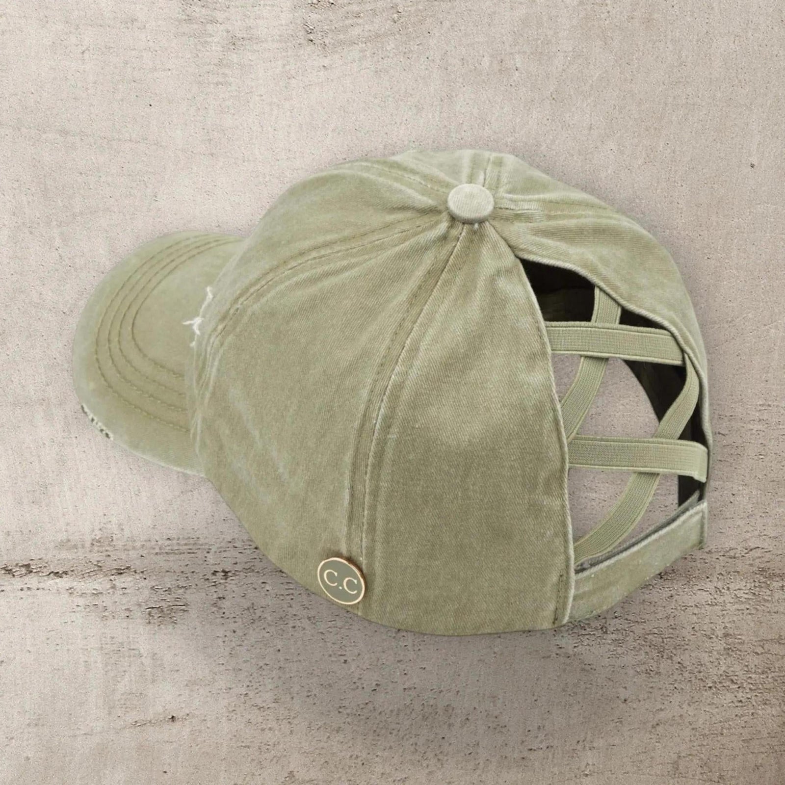 CC Cotton Hats Criss Cross Style Women Cap for Ponytails - Mask Glasses Compatible - Truly Contagious