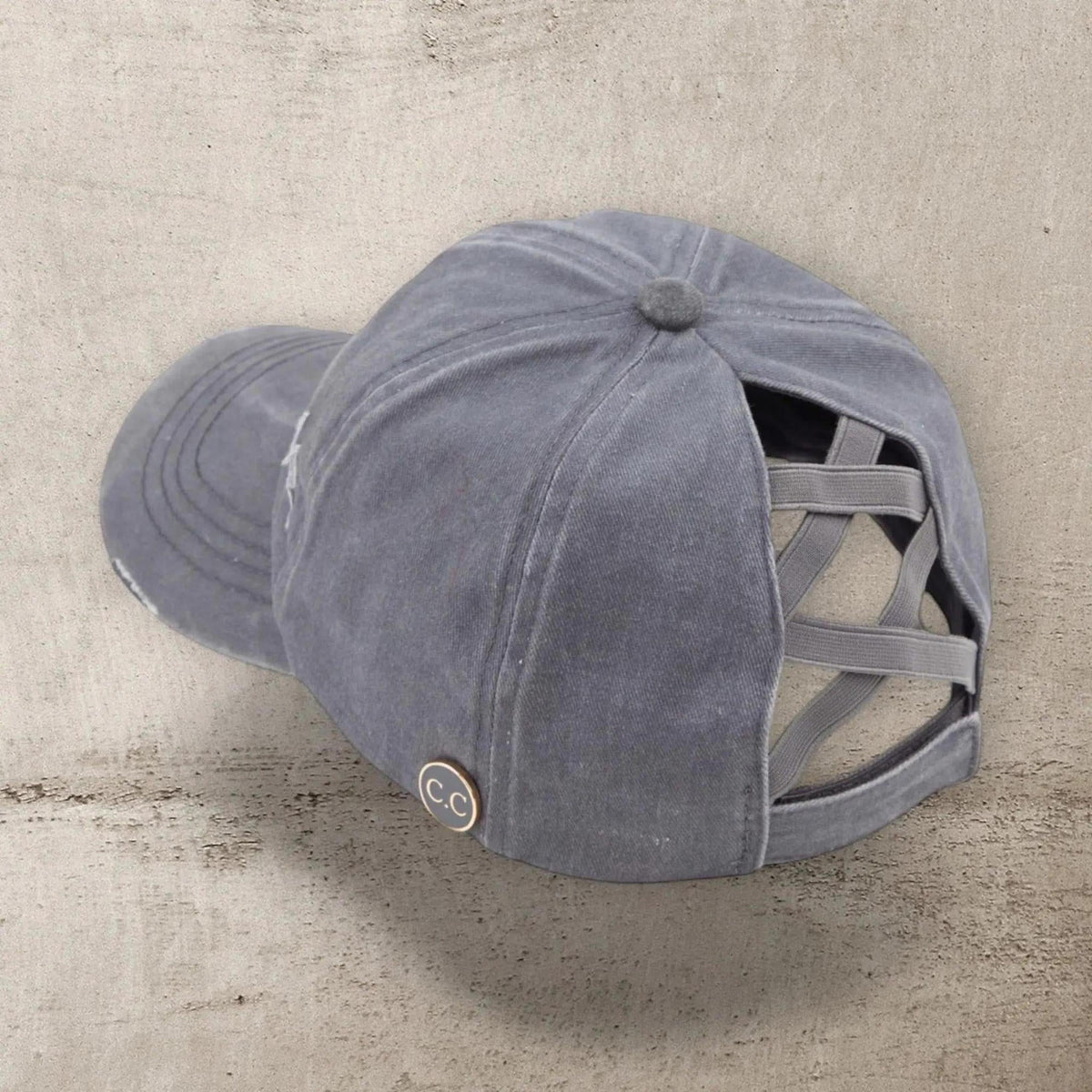 CC Cotton Hats Criss Cross Style Women Cap for Ponytails - Mask Glasses Compatible - Truly Contagious