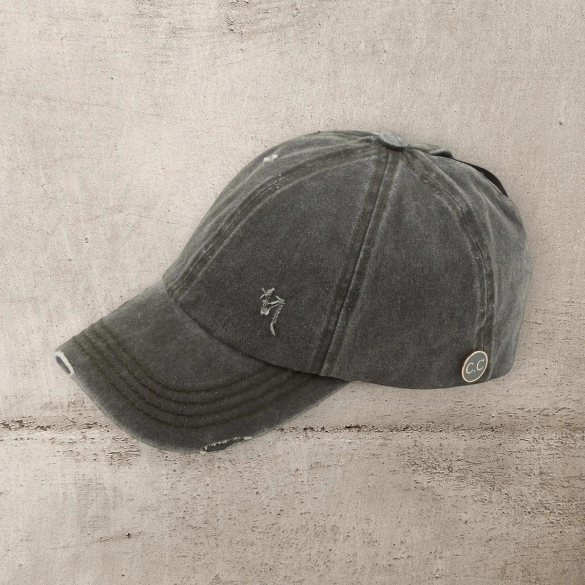 CC Cotton Hats Criss Cross Style Women Cap for Ponytails - Mask Glasses Compatible - Truly Contagious