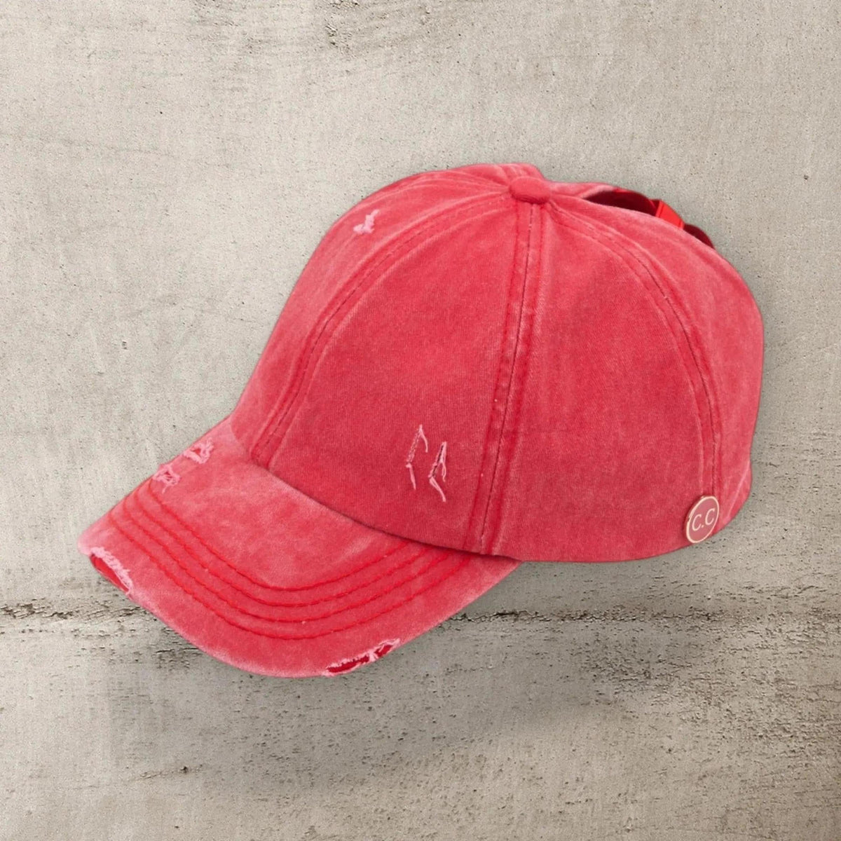 CC Cotton Hats Criss Cross Style Women Cap for Ponytails - Mask Glasses Compatible - Truly Contagious