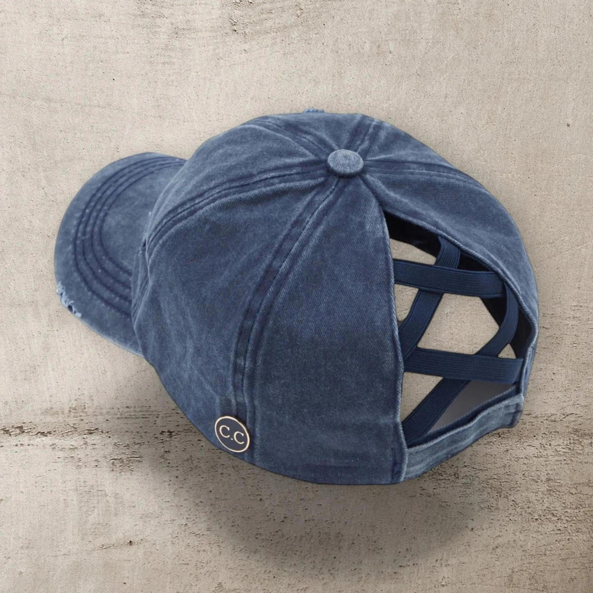 CC Cotton Hats Criss Cross Style Women Cap for Ponytails - Mask Glasses Compatible - Truly Contagious