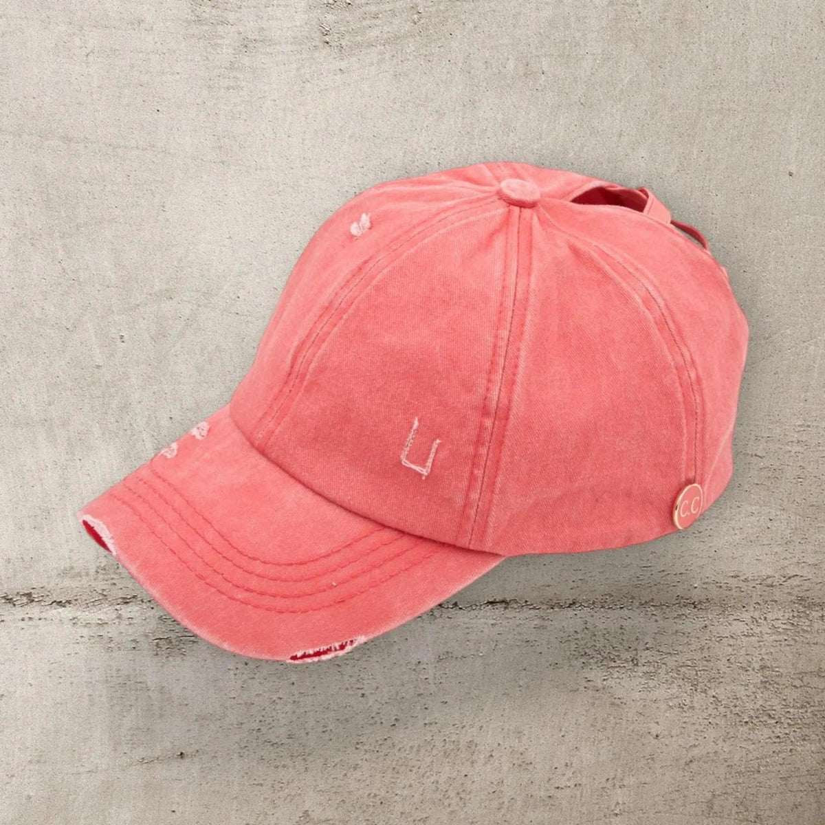 CC Cotton Hats Criss Cross Style Women Cap for Ponytails - Mask Glasses Compatible - Truly Contagious