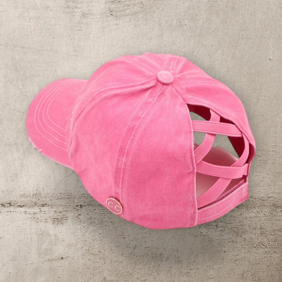 CC Cotton Hats Criss Cross Style Women Cap for Ponytails - Mask Glasses Compatible - Truly Contagious