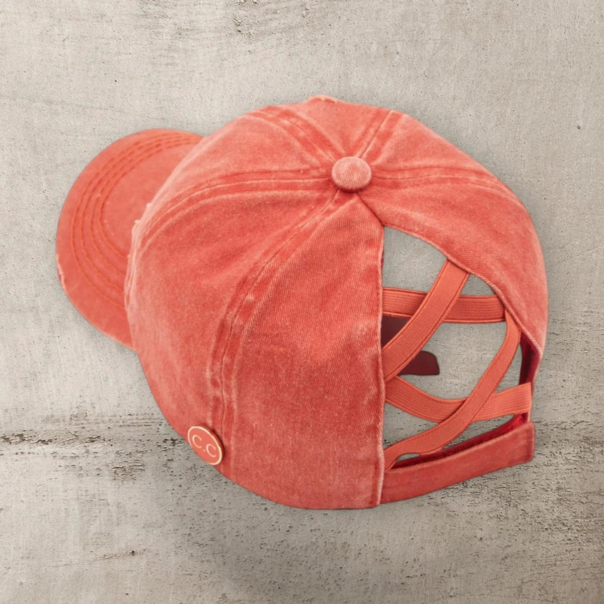 CC Cotton Hats Criss Cross Style Women Cap for Ponytails - Mask Glasses Compatible - Truly Contagious