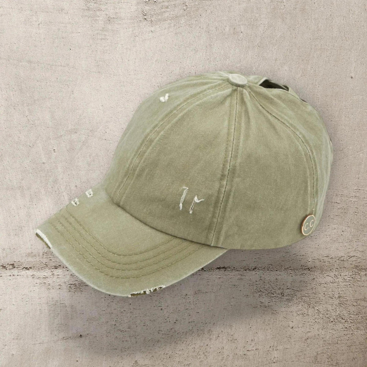 CC Cotton Hats Criss Cross Style Women Cap for Ponytails - Mask Glasses Compatible - Truly Contagious