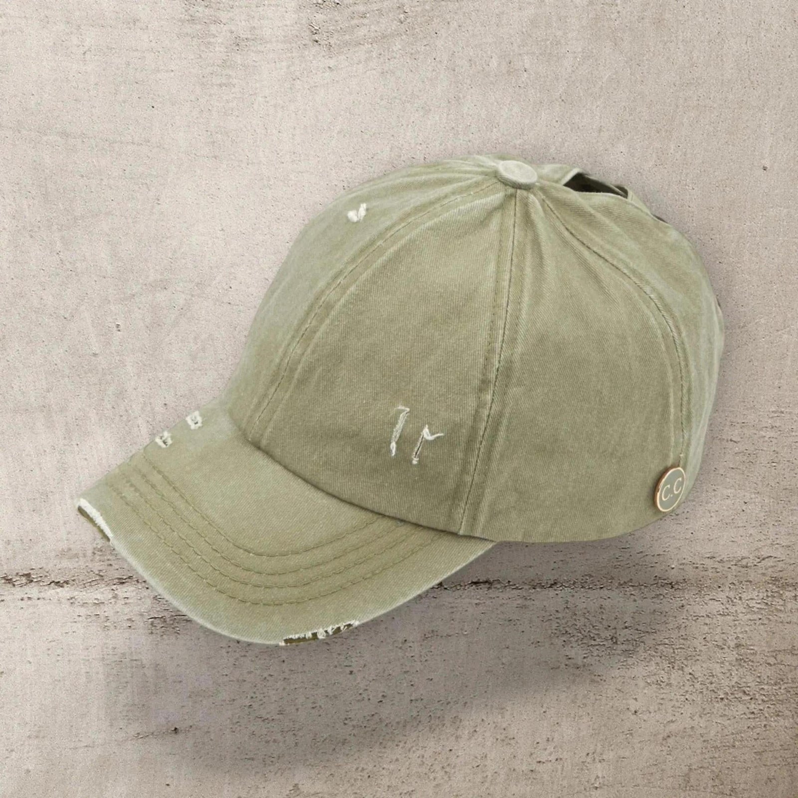 CC Cotton Hats Criss Cross Style Women Cap for Ponytails - Mask Glasses Compatible - Truly Contagious
