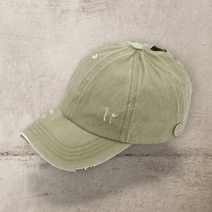 CC Cotton Hats Criss Cross Style Women Cap for Ponytails - Mask Glasses Compatible - Truly Contagious