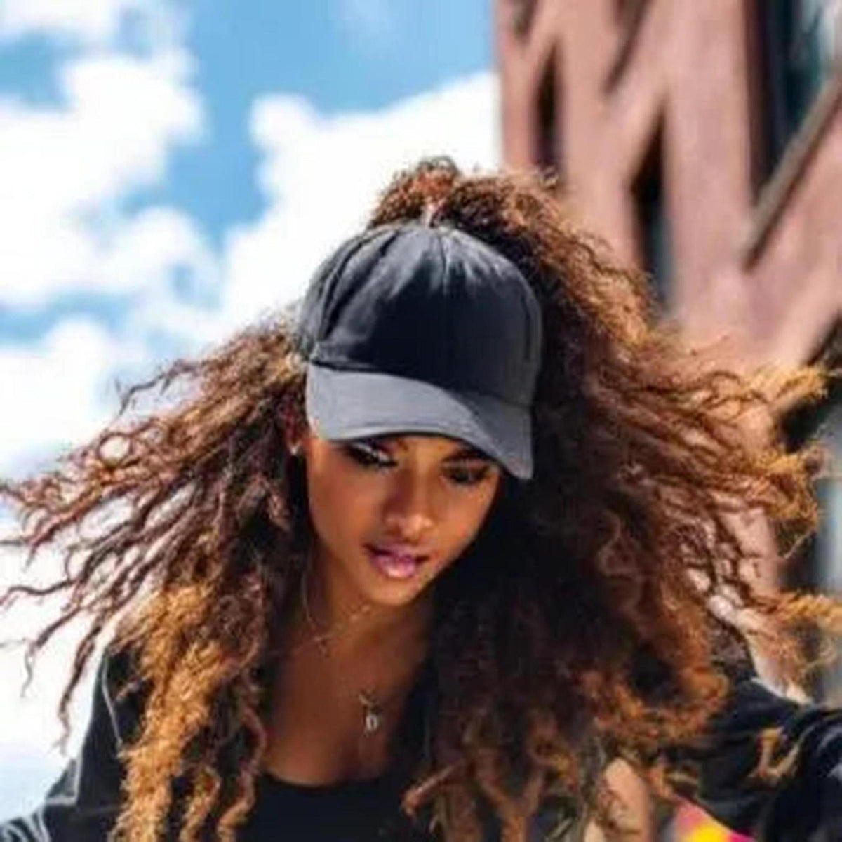 CC Cotton Hats Criss Cross Style Women Cap for Ponytails - Mask Glasses Compatible - Truly Contagious