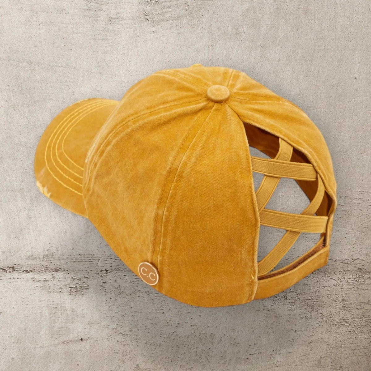 CC Cotton Hats Criss Cross Style Women Cap for Ponytails - Mask Glasses Compatible - Truly Contagious