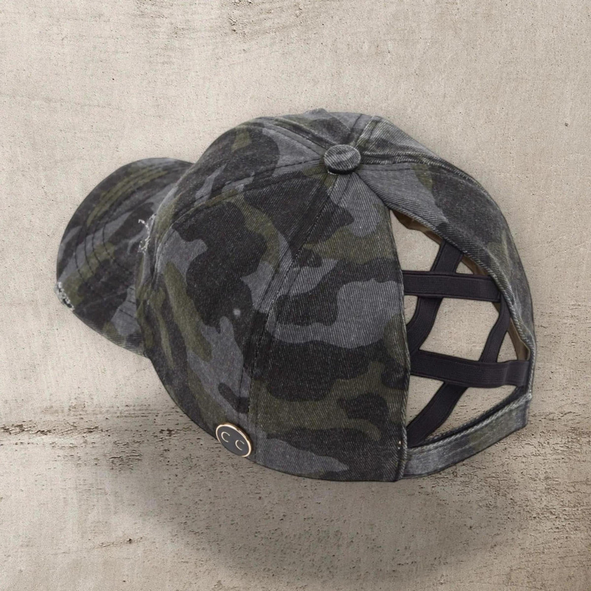 CC Cotton Hats Criss Cross Style Women Cap for Ponytails - Mask Glasses Compatible - Truly Contagious