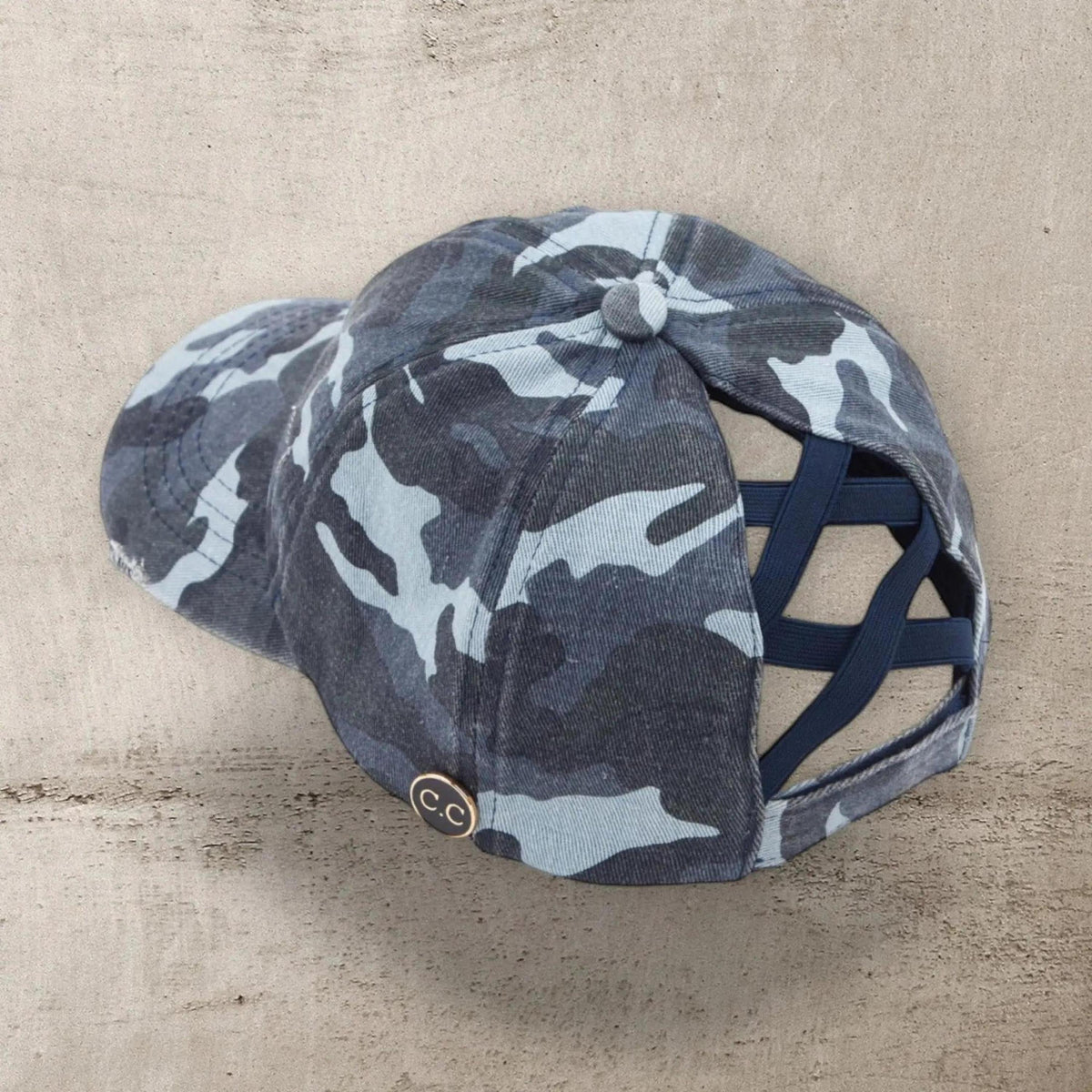 CC Cotton Hats Criss Cross Style Women Cap for Ponytails - Mask Glasses Compatible - Truly Contagious