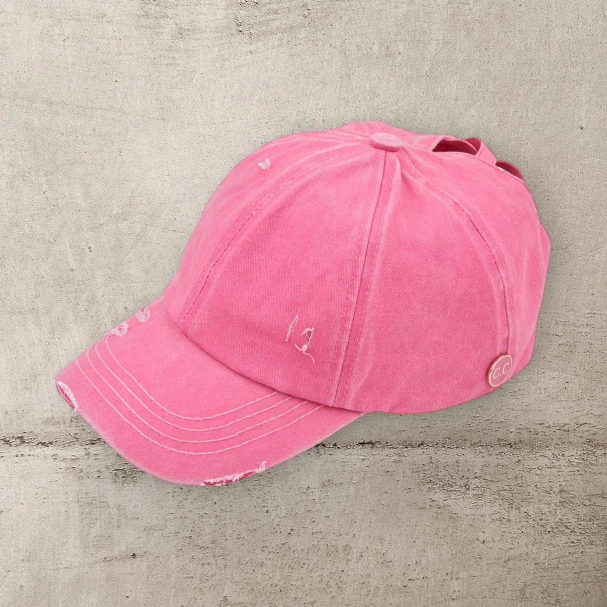 CC Cotton Hats Criss Cross Style Women Cap for Ponytails - Mask Glasses Compatible - Truly Contagious