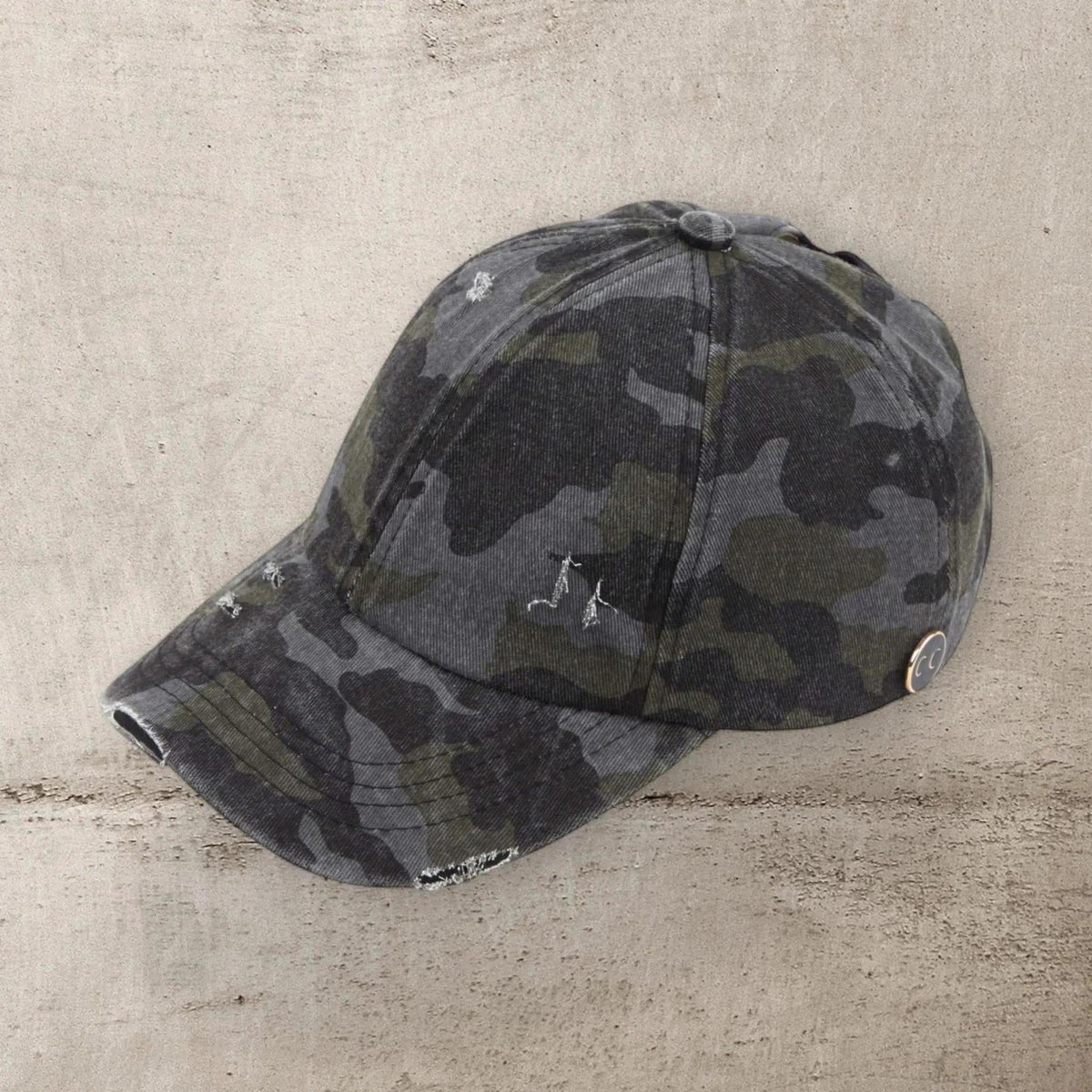 CC Cotton Hats Criss Cross Style Women Cap for Ponytails - Mask Glasses Compatible - Truly Contagious