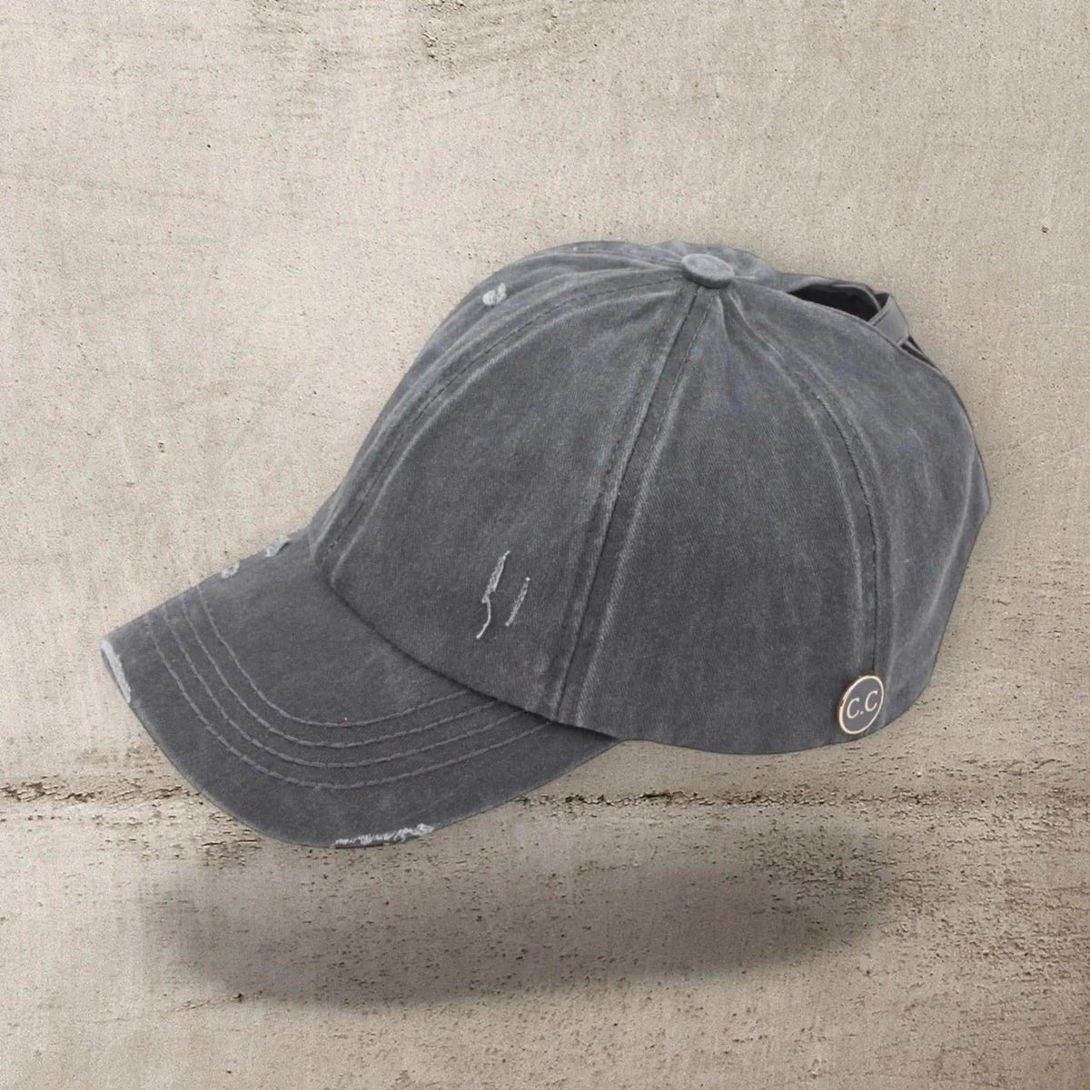 CC Cotton Hats Criss Cross Style Women Cap for Ponytails - Mask Glasses Compatible - Truly Contagious