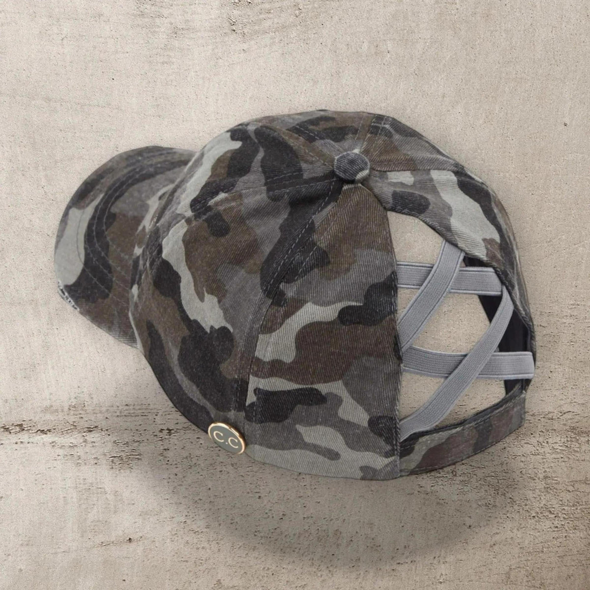 CC Cotton Hats Criss Cross Style Women Cap for Ponytails - Mask Glasses Compatible - Truly Contagious