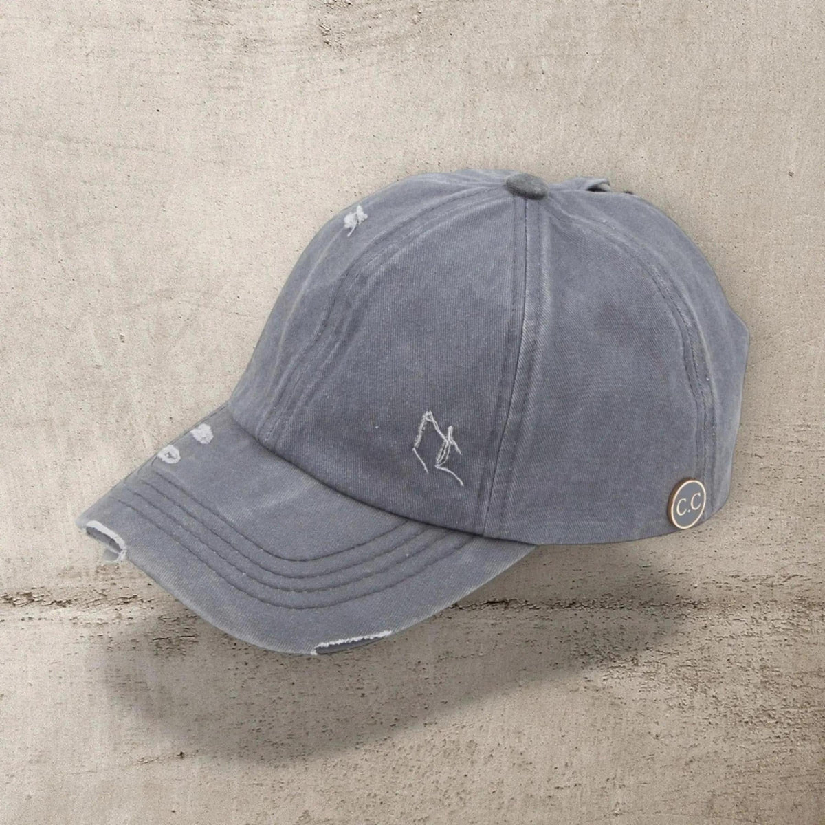 CC Cotton Hats Criss Cross Style Women Cap for Ponytails - Mask Glasses Compatible - Truly Contagious