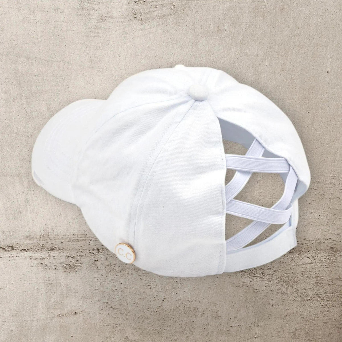 CC Cotton Hats Criss Cross Style Women Cap for Ponytails - Mask Glasses Compatible - Truly Contagious