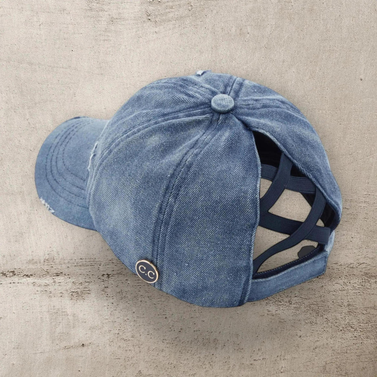 CC Cotton Hats Criss Cross Style Women Cap for Ponytails - Mask Glasses Compatible - Truly Contagious