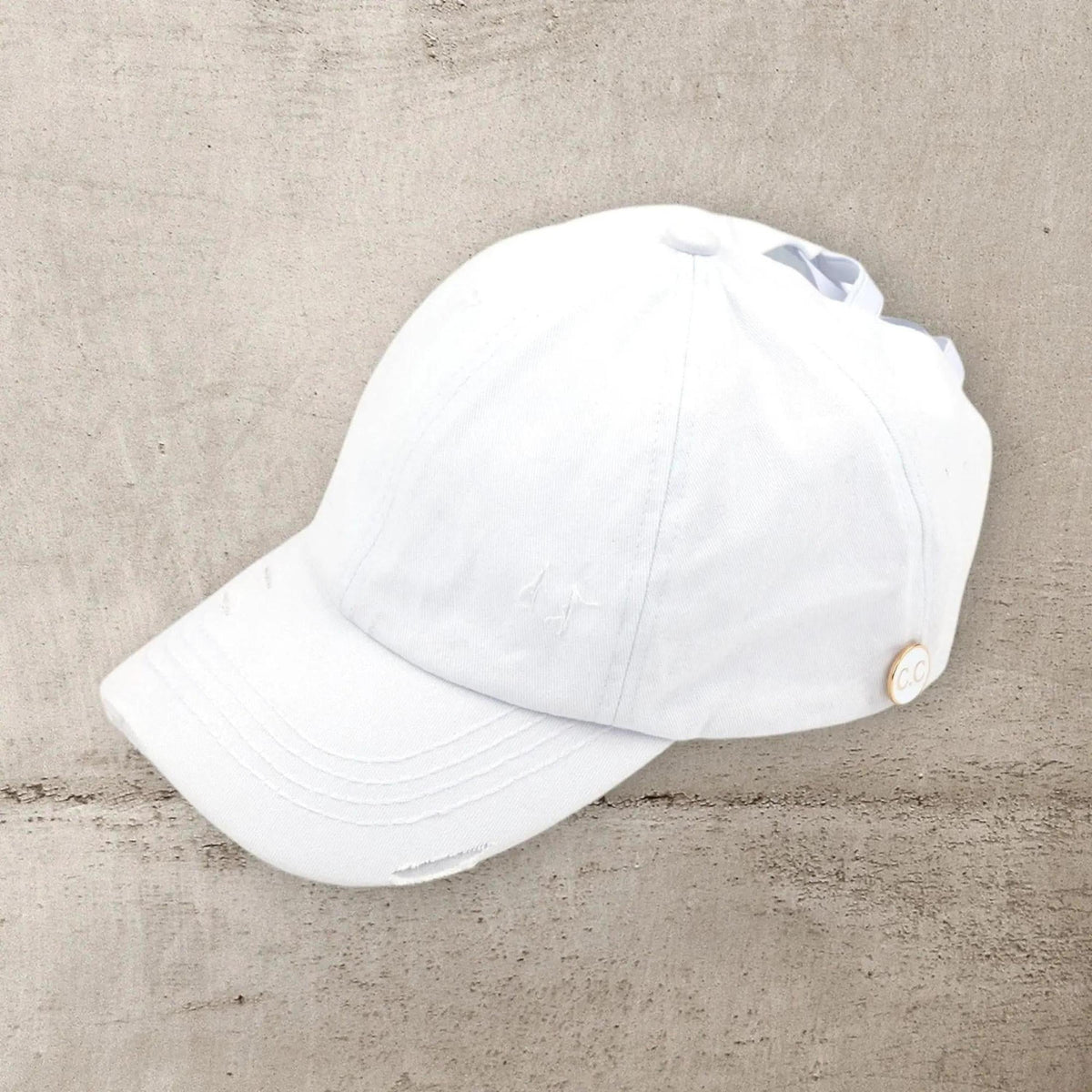 CC Cotton Hats Criss Cross Style Women Cap for Ponytails - Mask Glasses Compatible - Truly Contagious