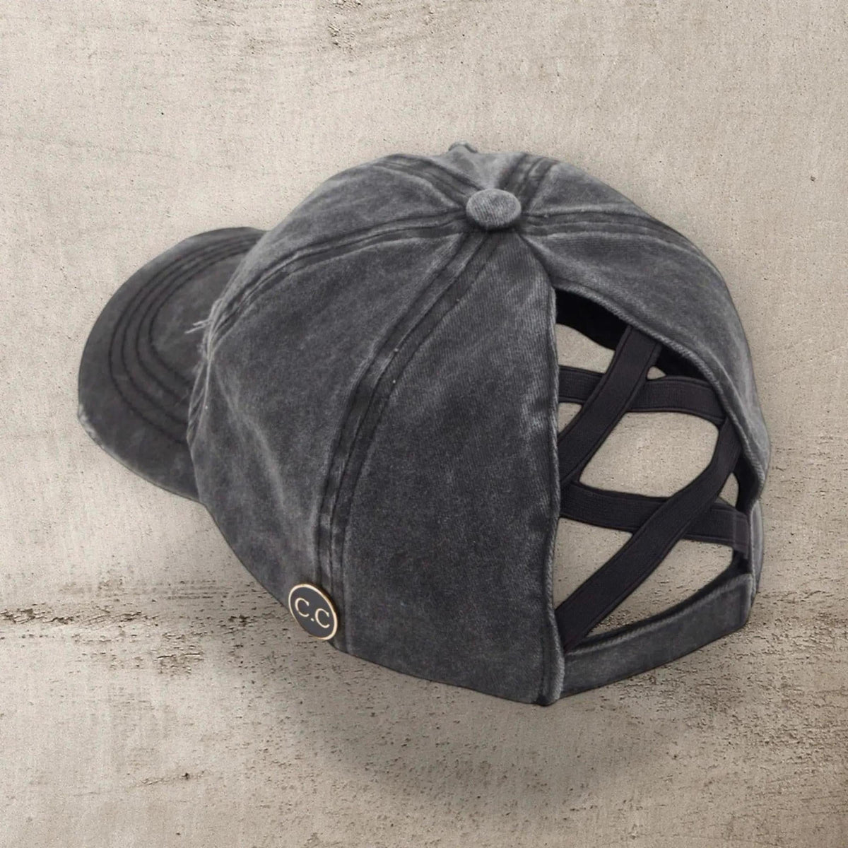 CC Cotton Hats Criss Cross Style Women Cap for Ponytails - Mask Glasses Compatible - Truly Contagious