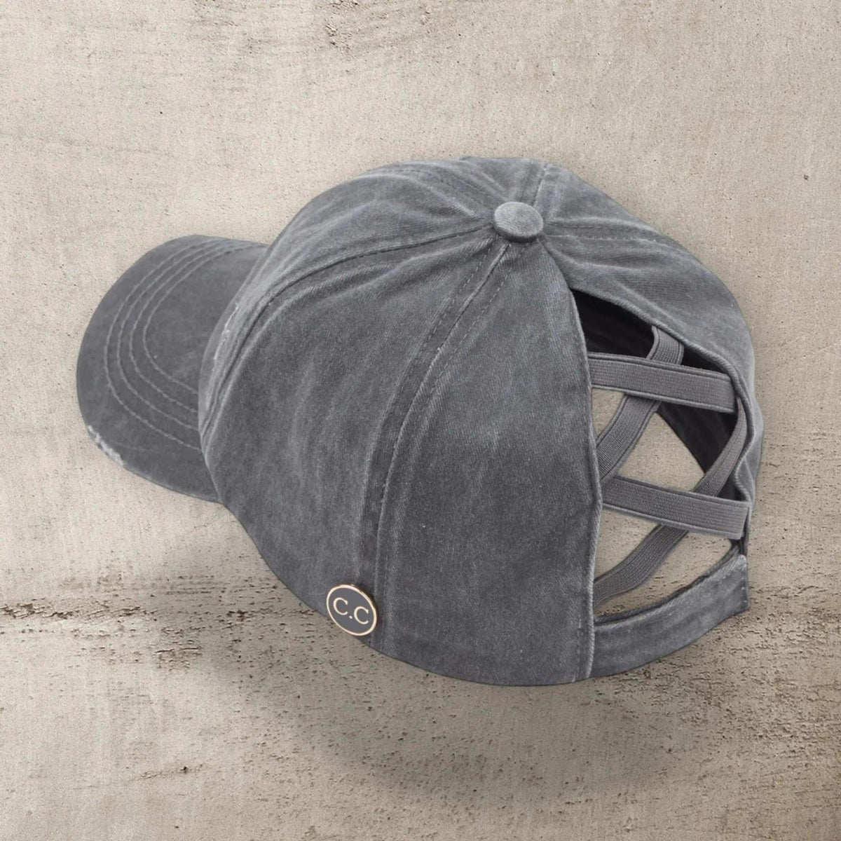 CC Cotton Hats Criss Cross Style Women Cap for Ponytails - Mask Glasses Compatible - Truly Contagious