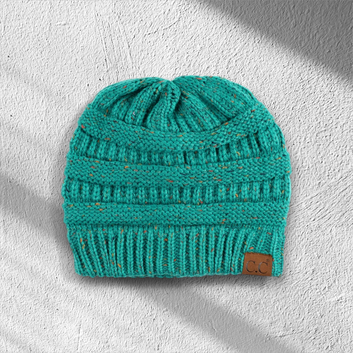 C.C® Cozy Confetti Knit Beanie - Unisex Soft Acrylic Winter Hat (One Size 20"-24") - Truly Contagious