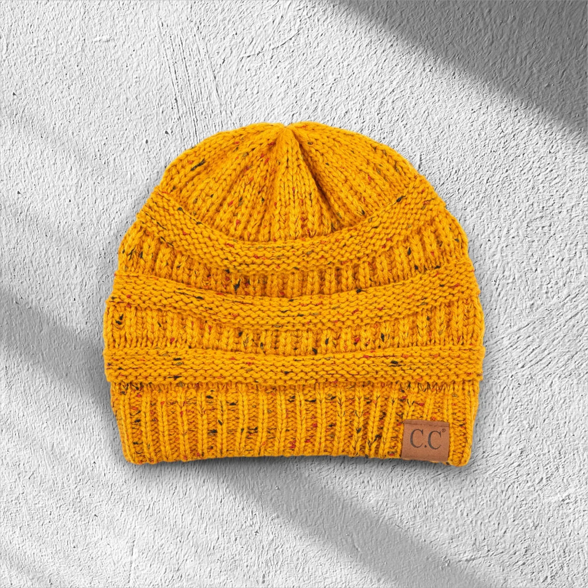 C.C® Cozy Confetti Knit Beanie - Unisex Soft Acrylic Winter Hat (One Size 20"-24") - Truly Contagious