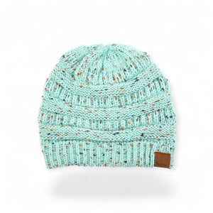 C.C® Cozy Confetti Knit Beanie – Unisex Soft Acrylic Winter Hat (One Size 20"–24") - Truly Contagious
