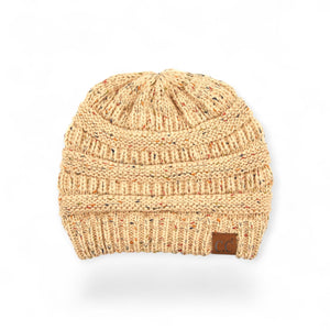 C.C® Cozy Confetti Knit Beanie – Unisex Soft Acrylic Winter Hat (One Size 20"–24") - Truly Contagious