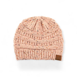 C.C® Cozy Confetti Knit Beanie – Unisex Soft Acrylic Winter Hat (One Size 20"–24") - Truly Contagious