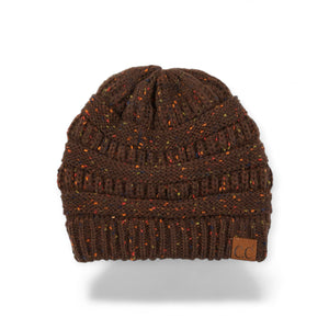 C.C® Cozy Confetti Knit Beanie – Unisex Soft Acrylic Winter Hat (One Size 20"–24") - Truly Contagious