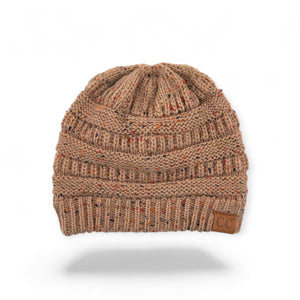C.C® Cozy Confetti Knit Beanie – Unisex Soft Acrylic Winter Hat (One Size 20"–24") - Truly Contagious