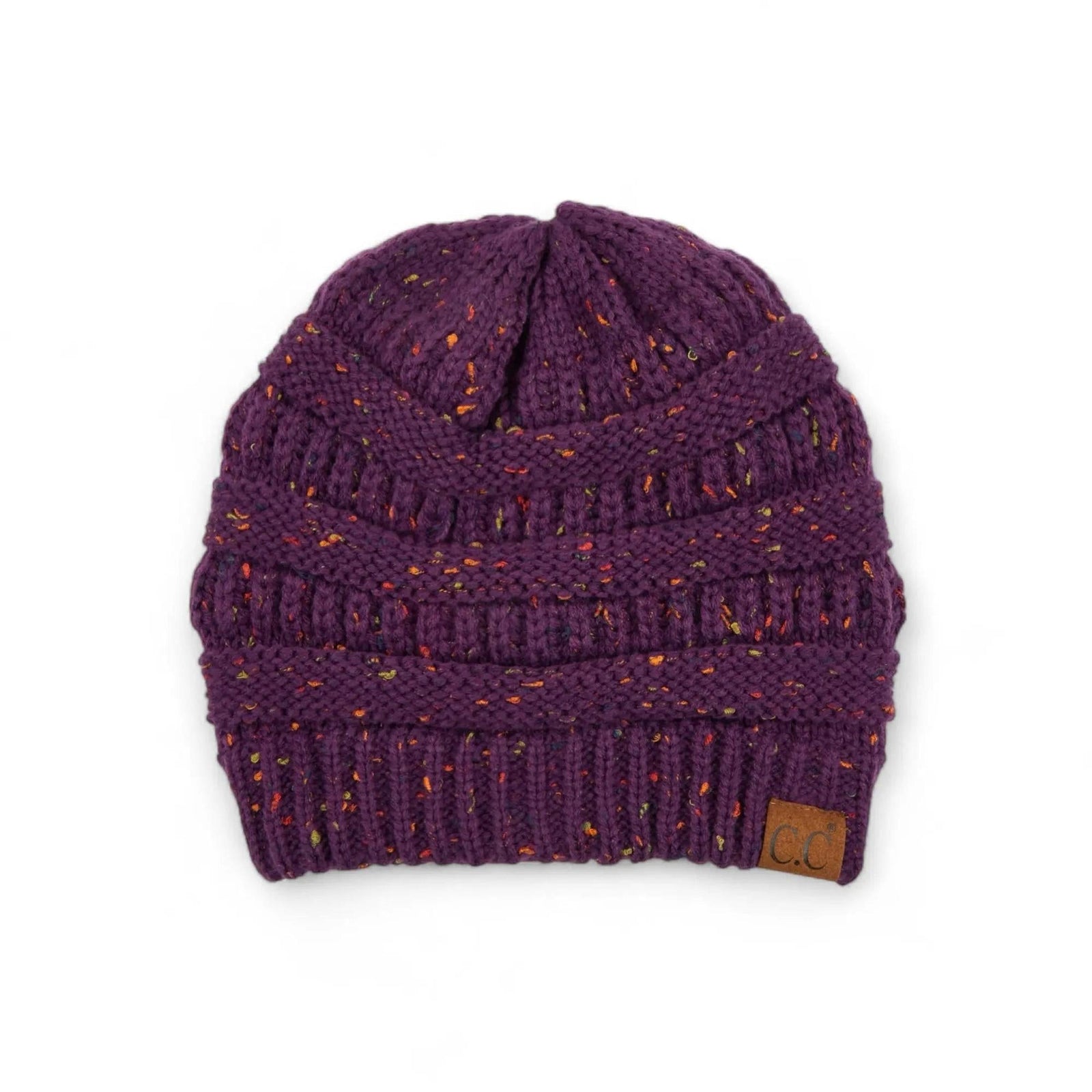 C.C® Cozy Confetti Knit Beanie - Unisex Soft Acrylic Winter Hat (One Size 20"-24") - Truly Contagious