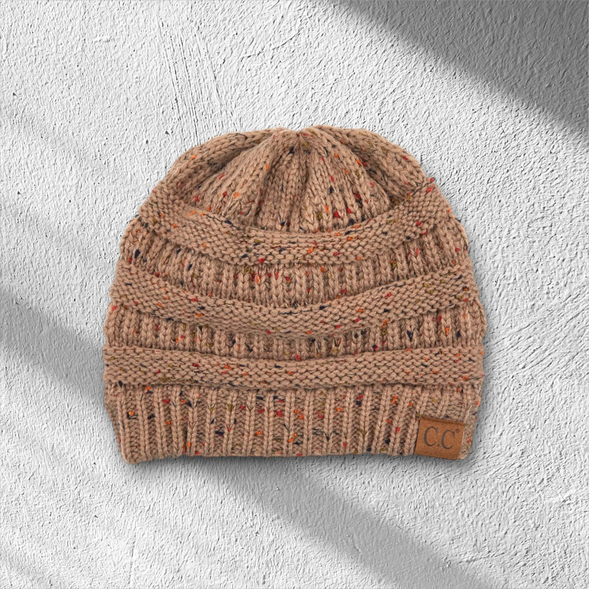 C.C® Cozy Confetti Knit Beanie - Unisex Soft Acrylic Winter Hat (One Size 20"-24") - Truly Contagious