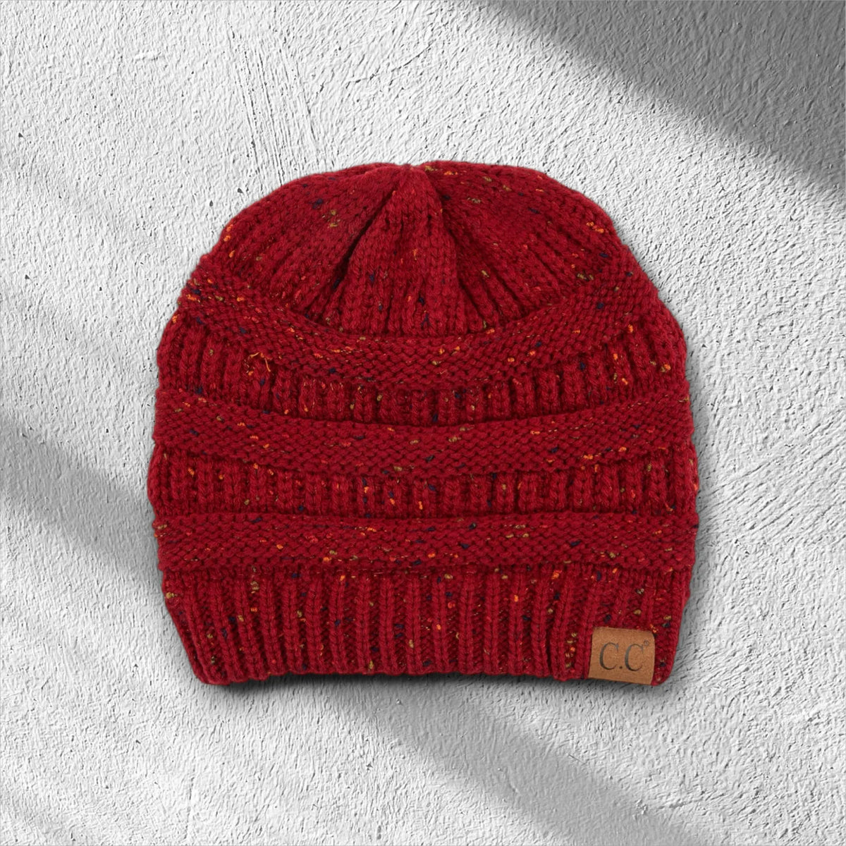 C.C® Cozy Confetti Knit Beanie - Unisex Soft Acrylic Winter Hat (One Size 20"-24") - Truly Contagious