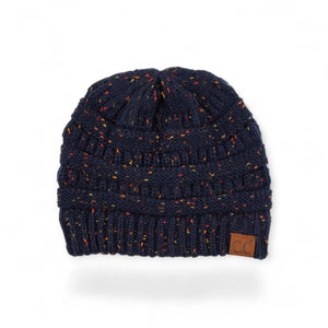 C.C® Cozy Confetti Knit Beanie – Unisex Soft Acrylic Winter Hat (One Size 20"–24") - Truly Contagious