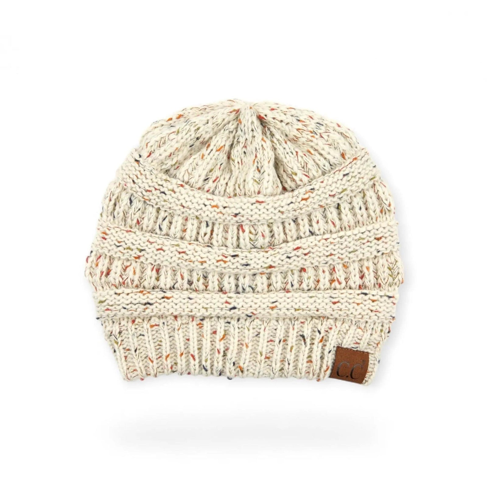 C.C® Cozy Confetti Knit Beanie - Unisex Soft Acrylic Winter Hat (One Size 20"-24") - Truly Contagious