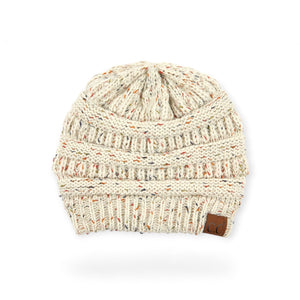 C.C® Cozy Confetti Knit Beanie – Unisex Soft Acrylic Winter Hat (One Size 20"–24") - Truly Contagious