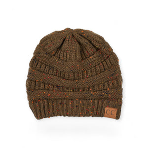C.C® Cozy Confetti Knit Beanie – Unisex Soft Acrylic Winter Hat (One Size 20"–24") - Truly Contagious
