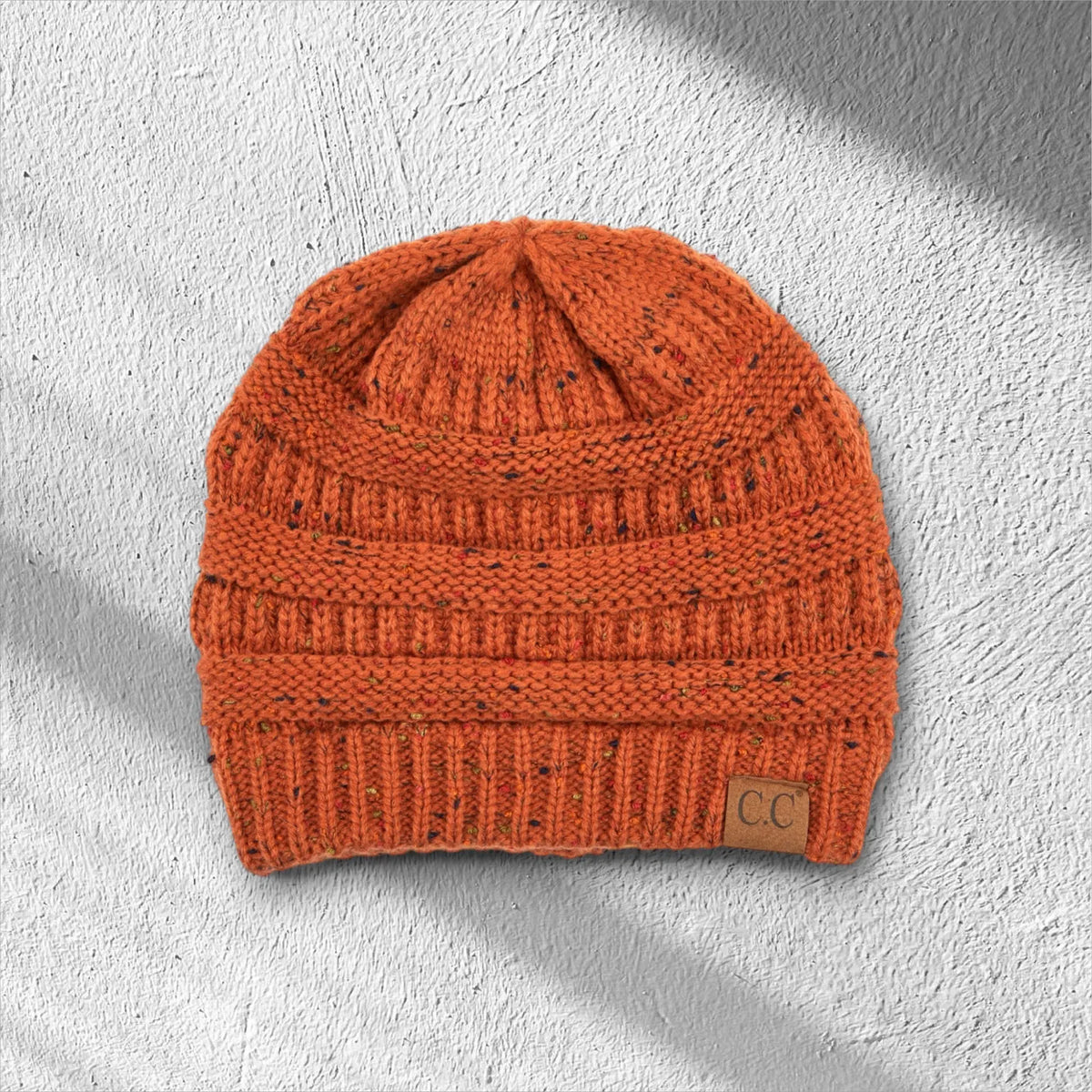 C.C® Cozy Confetti Knit Beanie - Unisex Soft Acrylic Winter Hat (One Size 20"-24") - Truly Contagious