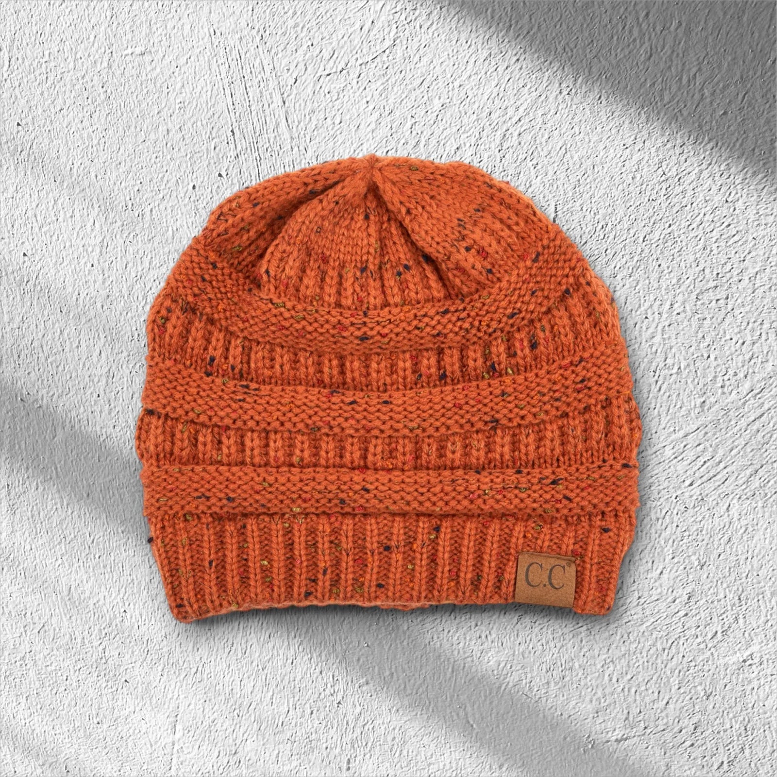 C.C® Cozy Confetti Knit Beanie - Unisex Soft Acrylic Winter Hat (One Size 20"-24") - Truly Contagious