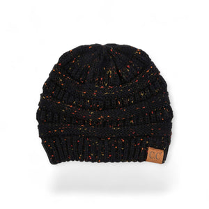 C.C® Cozy Confetti Knit Beanie – Unisex Soft Acrylic Winter Hat (One Size 20"–24") - Truly Contagious