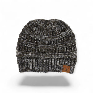 C.C® Crafted Multi - Color Beanie – Unisex Soft Acrylic Winter Hat, Crochet - Look Knit, One Size - Truly Contagious