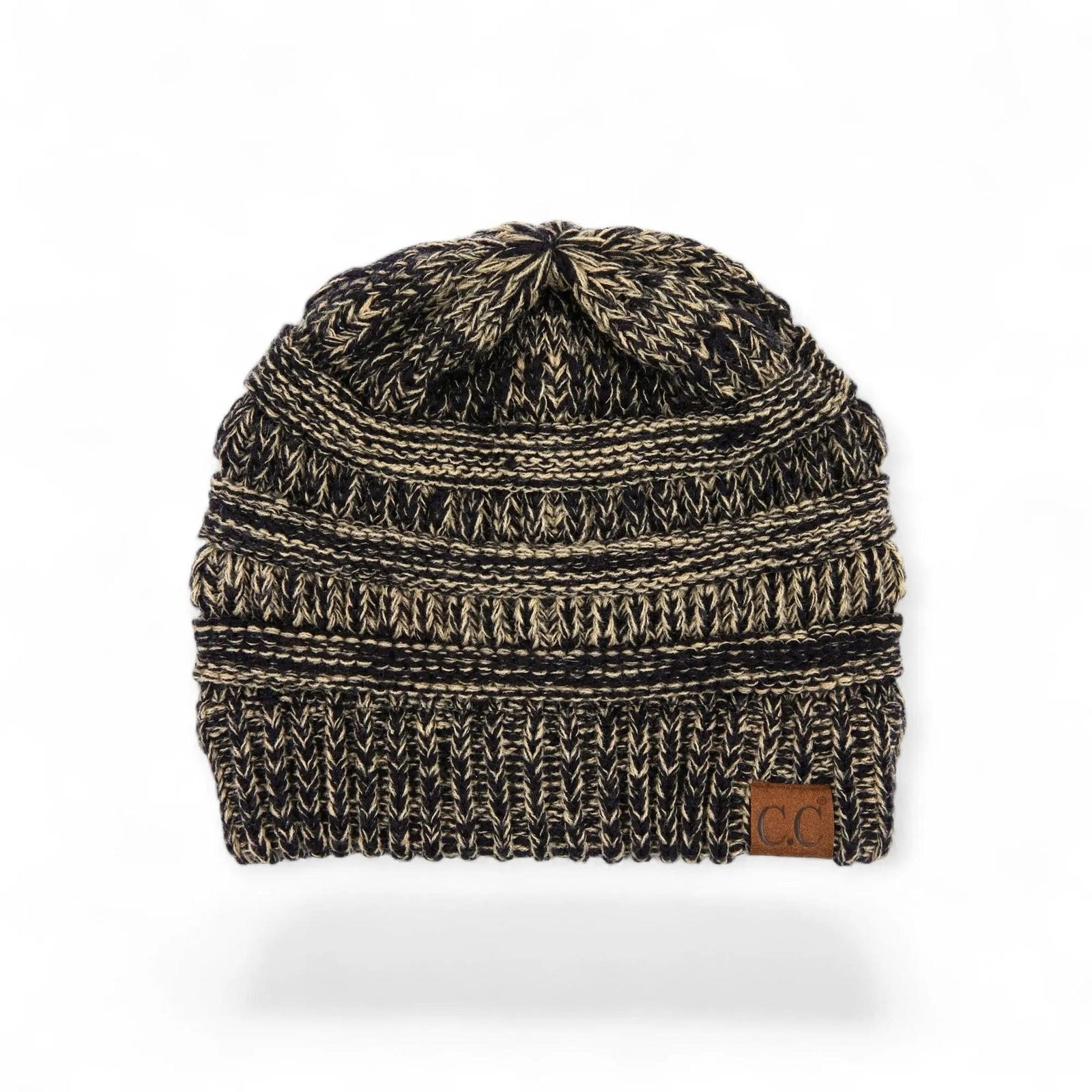 C.C® Crafted Multi - Color Beanie - Unisex Soft Acrylic Winter Hat, Crochet - Look Knit, One Size - Truly Contagious