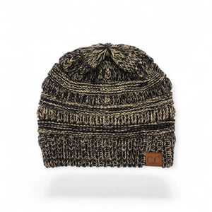 C.C® Crafted Multi - Color Beanie – Unisex Soft Acrylic Winter Hat, Crochet - Look Knit, One Size - Truly Contagious