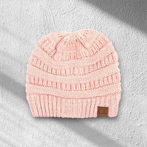 C.C® Crafted Multi - Color Beanie – Unisex Soft Acrylic Winter Hat, Crochet - Look Knit, One Size - Truly Contagious