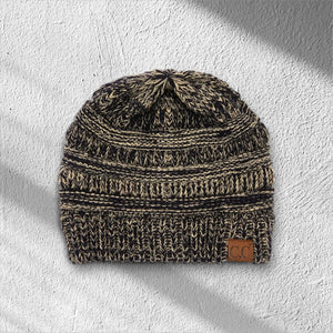 C.C® Crafted Multi - Color Beanie – Unisex Soft Acrylic Winter Hat, Crochet - Look Knit, One Size - Truly Contagious